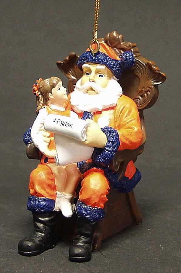 Collegiate Wishlist Santa Ornament Clemson University - Boxed by Memory Company-1