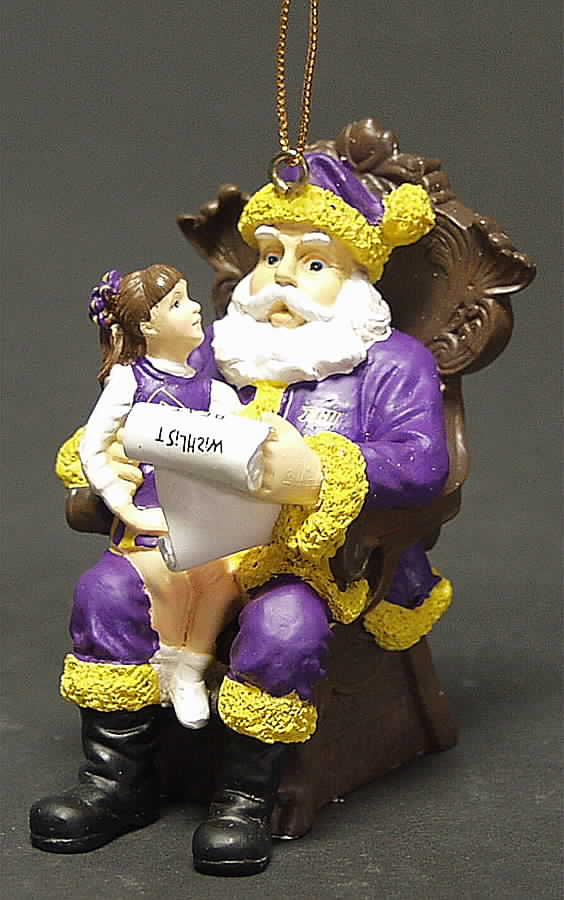 Collegiate Wishlist Santa Ornament East Carolina University - Boxed by Memory Company-1