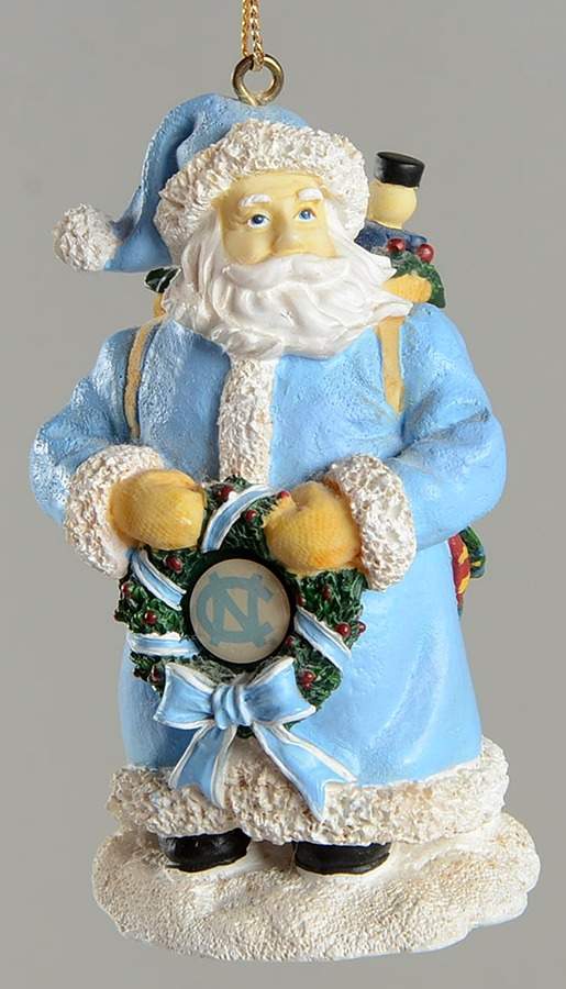 Collegiate Santa Ornament University Of North Carolina - Boxed by Memory Company-1