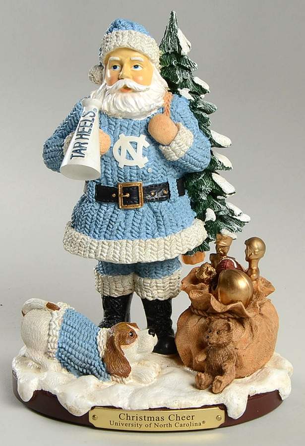 Collegiate Christmas Cheer Figurine University Of North Carolina - Boxed by Memory Company-1
