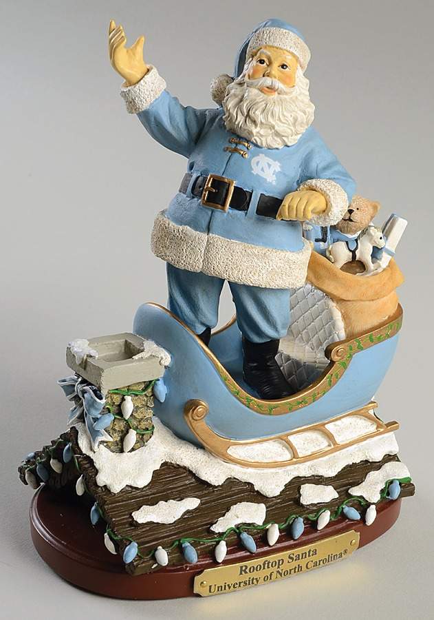 Collegiate Rooftop Santa Figurine University Of North Carolina - Boxed by Memory Company-1
