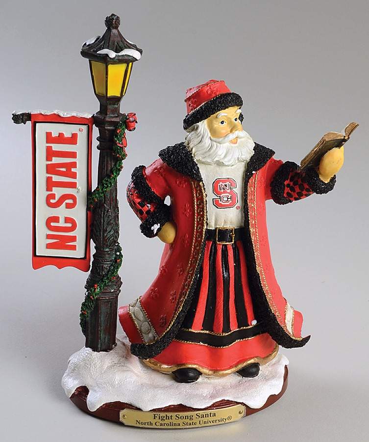 Collegiate Fight Song Santa Figurine North Carolina State University - No Box by Memory Company-1