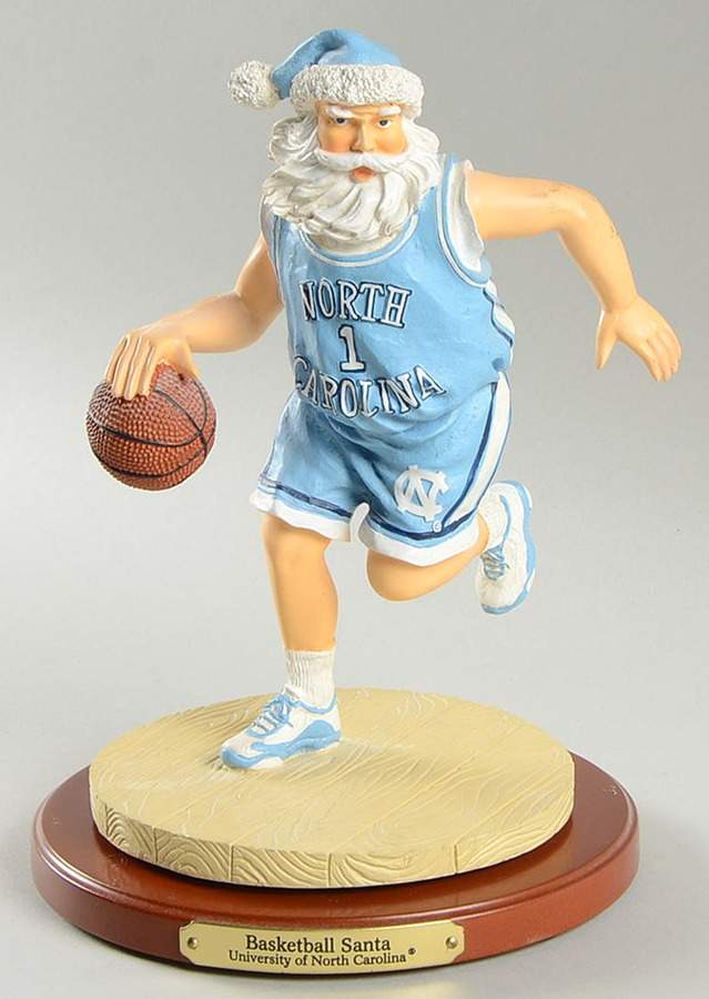 Collegiate Basketball Santa Figurine University Of North Carolina - Boxed by Memory Company-1