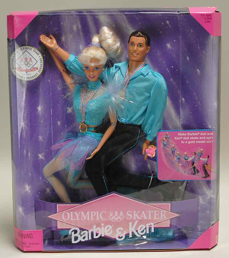 Olympic Barbie Olympic Skater Barbie & Ken - Boxed by Mattel-1