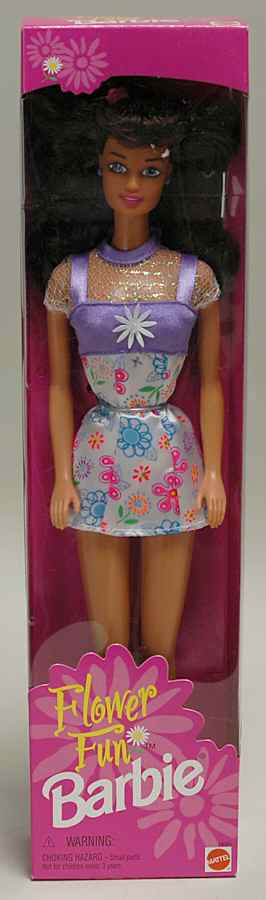 Barbie & Ken Dolls Flower Fun Barbie-Brunette - Boxed by Mattel-1