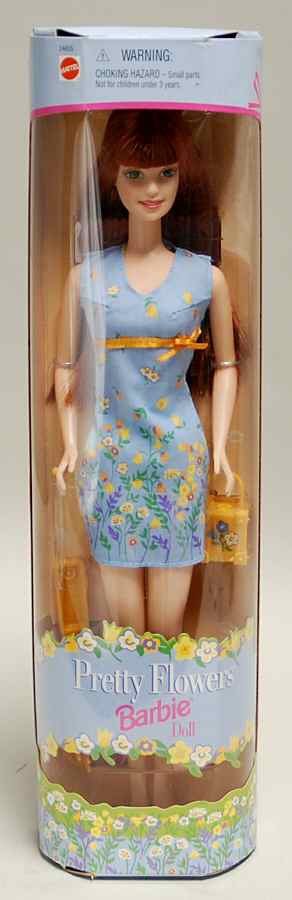 Barbie & Ken Dolls Pretty Flowers Barie Red - Boxed by Mattel-1
