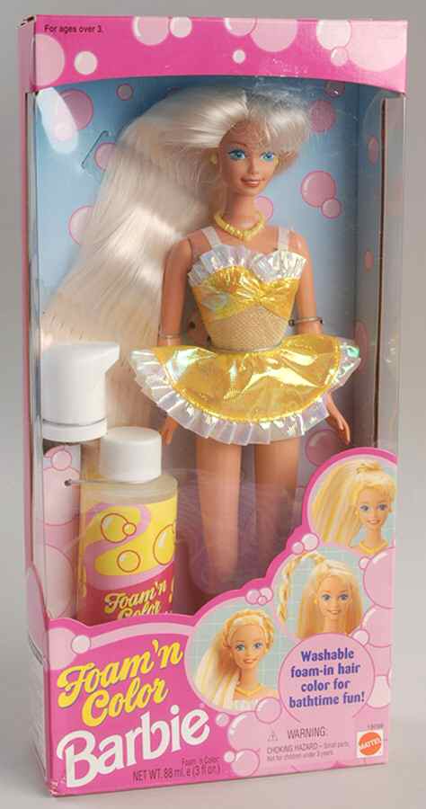 Barbie & Ken Dolls Foam'n Color Barbie - Boxed by Mattel-1