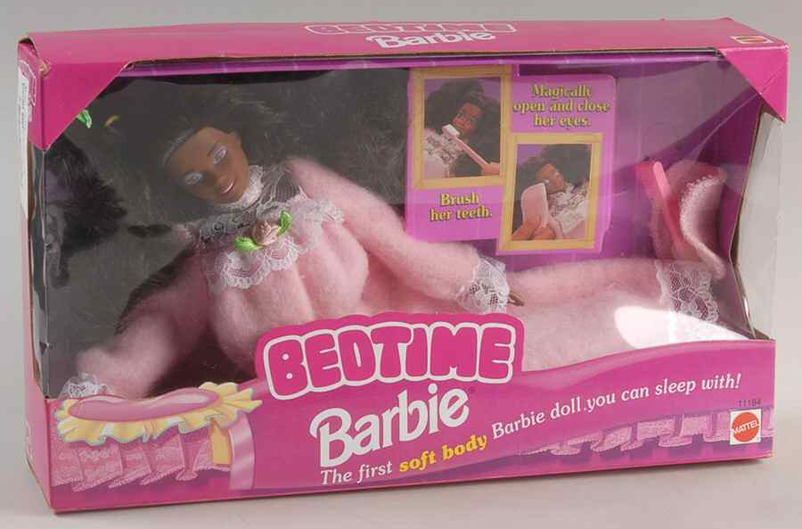 Barbie & Ken Dolls Bedtime Barbie African Am Soft - Boxed by Mattel-1