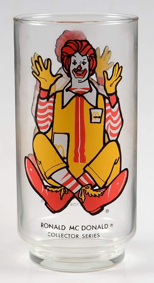 Collectors Series-Glassware Ronald McDonald-Black Outline - No Box by McDonalds-1