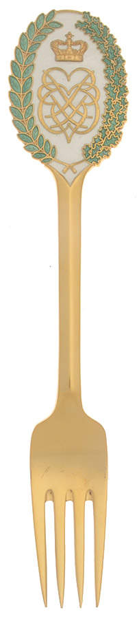 Michelsen Commemorative Fork Princess Benedikte Wedding - No Box by Anton Michelsen-1