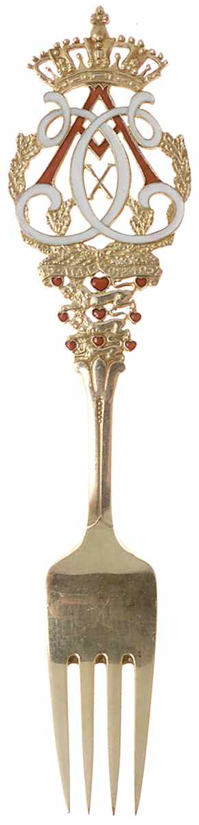 Michelsen Commemorative Fork King Christian X - Anniversary - No Box by Anton Michelsen-1