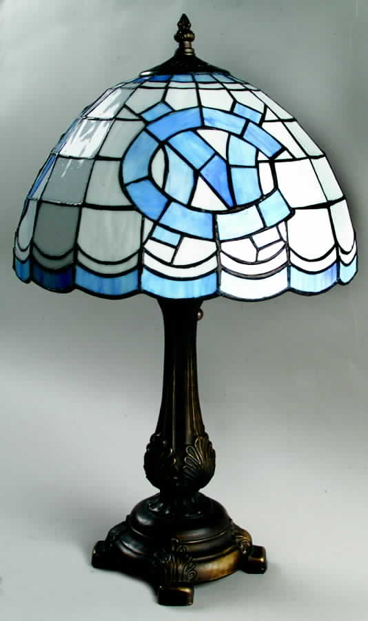 Collegiate Lamps-Stained Glass Unc-Carolina-Lamp - With Box by Memory Company-1