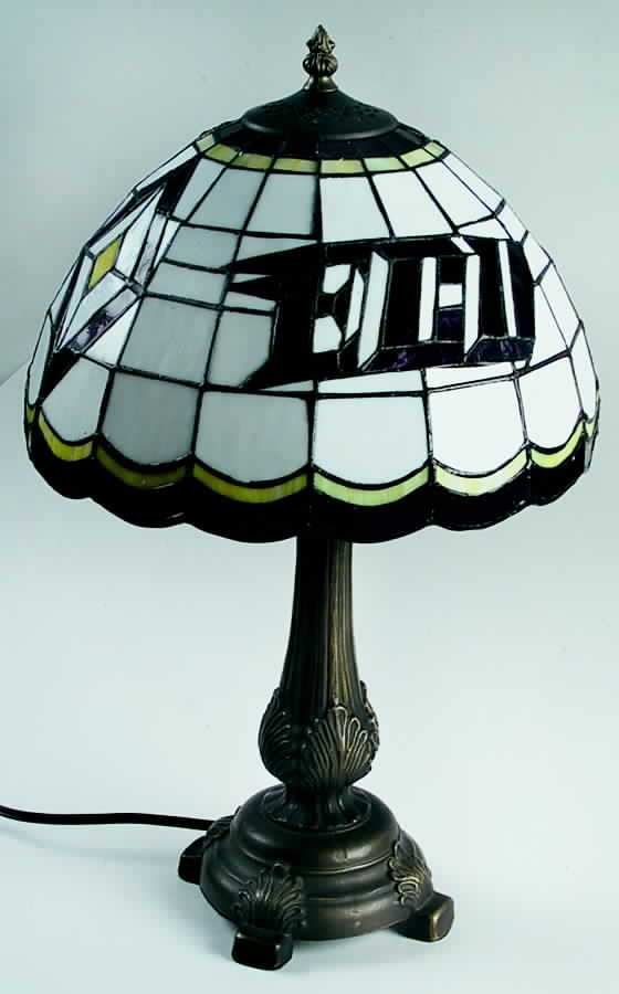 Collegiate Lamps-Stained Glass East Carolina-Pirates Lamp - Boxed by Memory Company-1