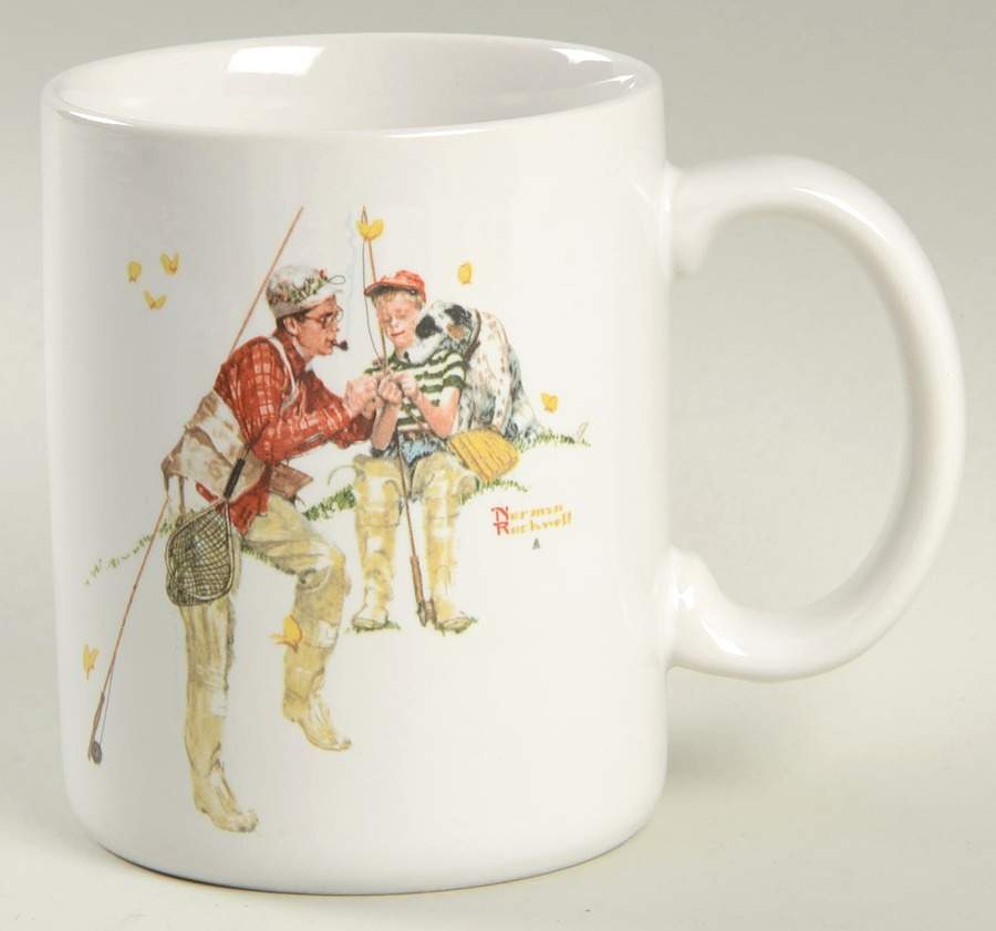 Norman Rockwell Mugs Trout Dinner - No Box by Museum Collections-1