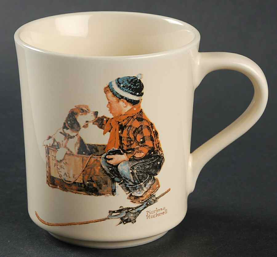 Norman Rockwell Mugs A Boy And His Dog - Winter - No Box by Museum Collections-1