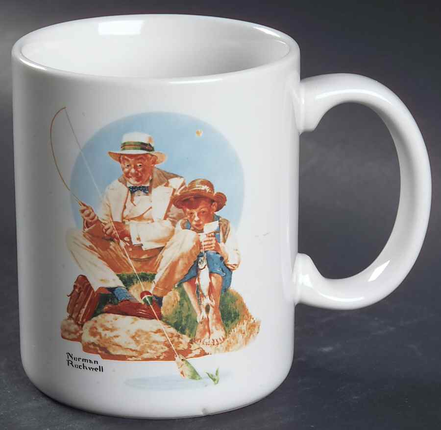 Norman Rockwell Mugs Catching The Big One - No Box by Museum Collections-1