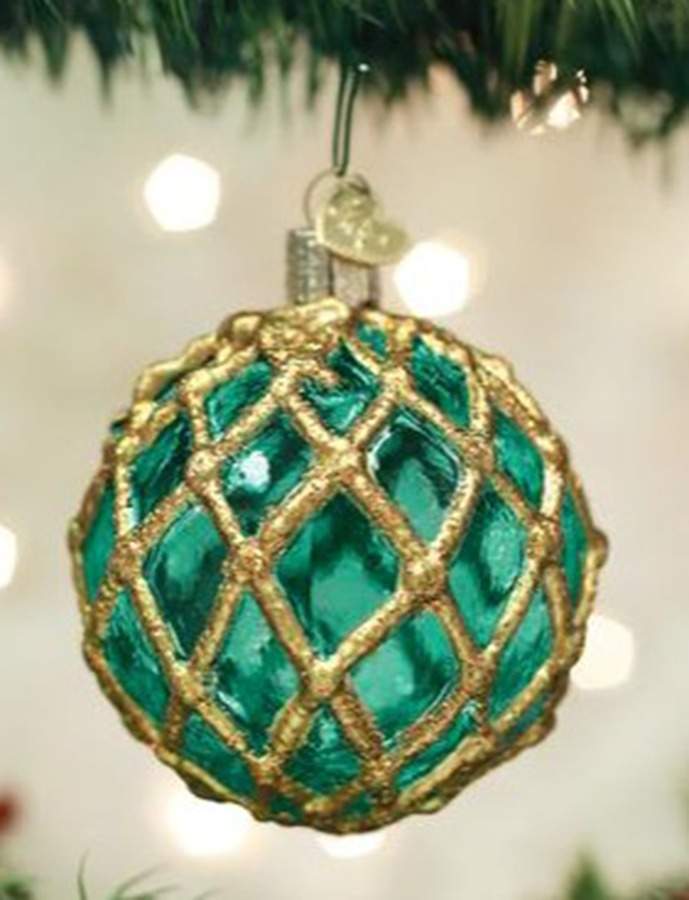 Sports & Recreation Glass Fishing Float - No Box by Old World Christmas (Newer)-1