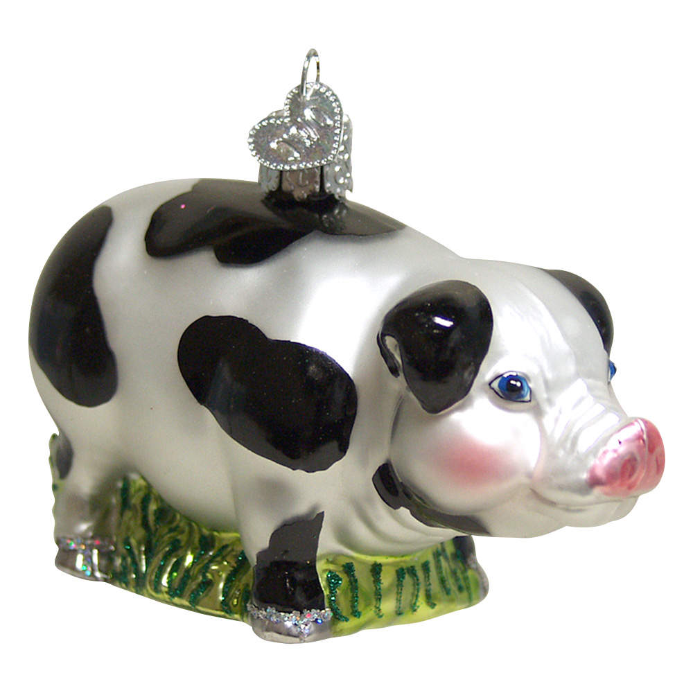 Animals Big Pig - Spotted - No Box by Old World Christmas (Newer)-1