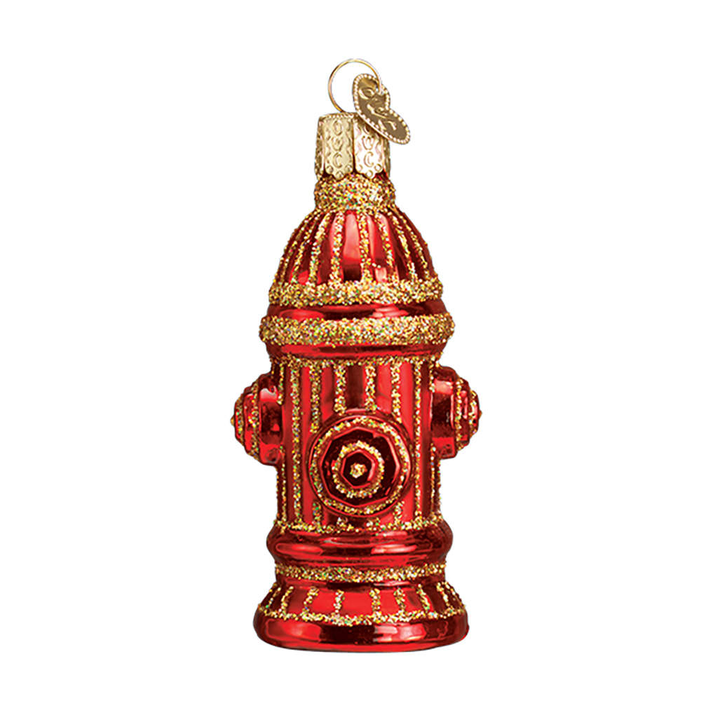 Old World Christmas Fire Hydrant - No Box by Old World Christmas (Newer)-1