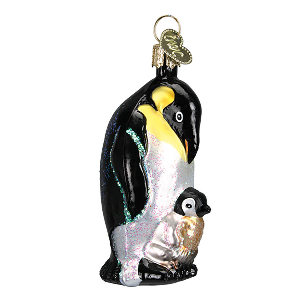Old World Christmas Emperor Penguin With Chick - No Box by Old World Christmas (Newer)-1