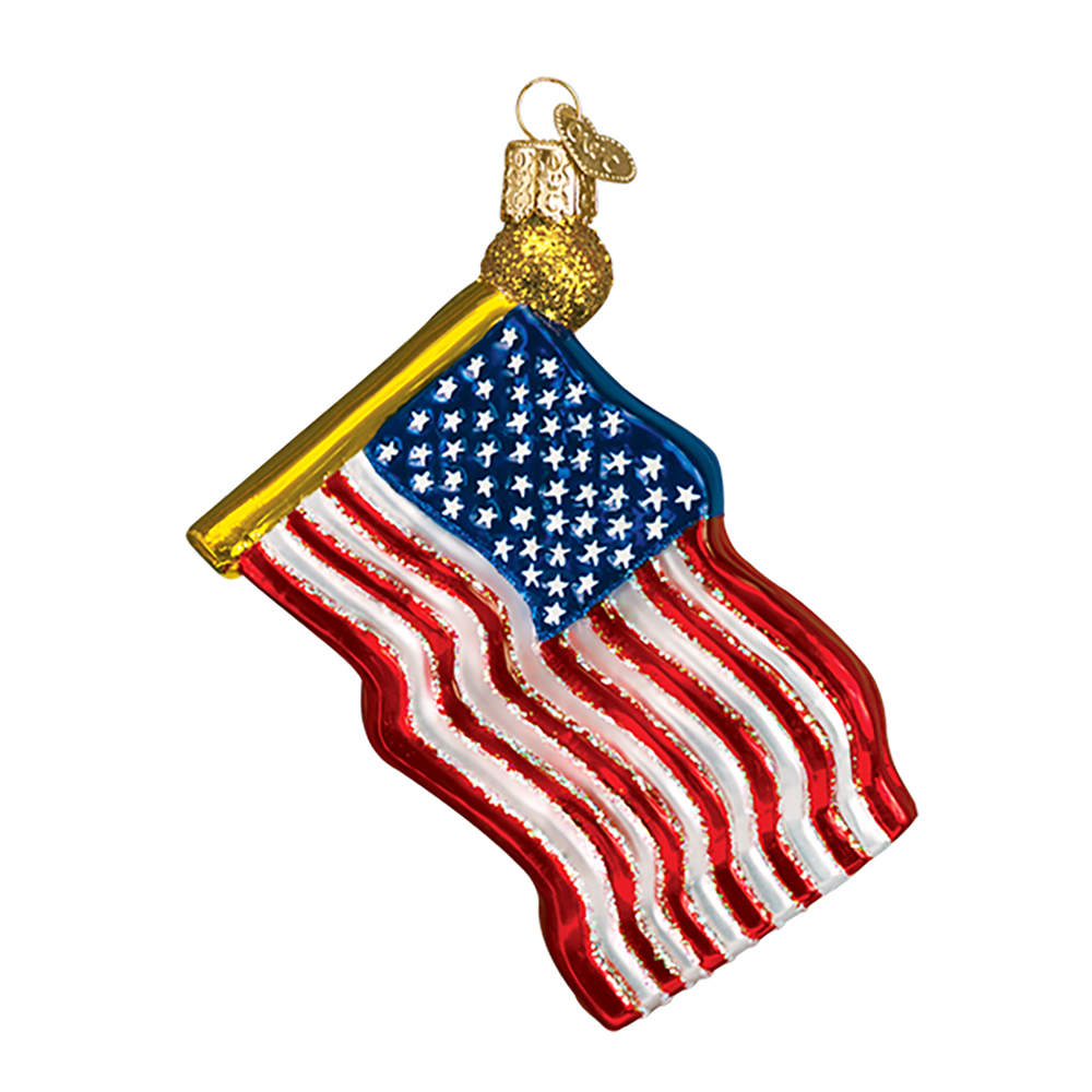 Patriotic Star Spangled Banner Us Flag - No Box by Old World Christmas (Newer)-1