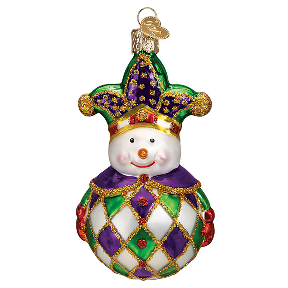 Old World Christmas Harlequin Snowman - No Box Nb3064 by Old World Christmas (Newer)-1