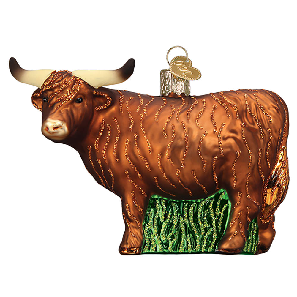 Old World Christmas Highland Cow - No Box Nb3032 by Old World Christmas (Newer)-1