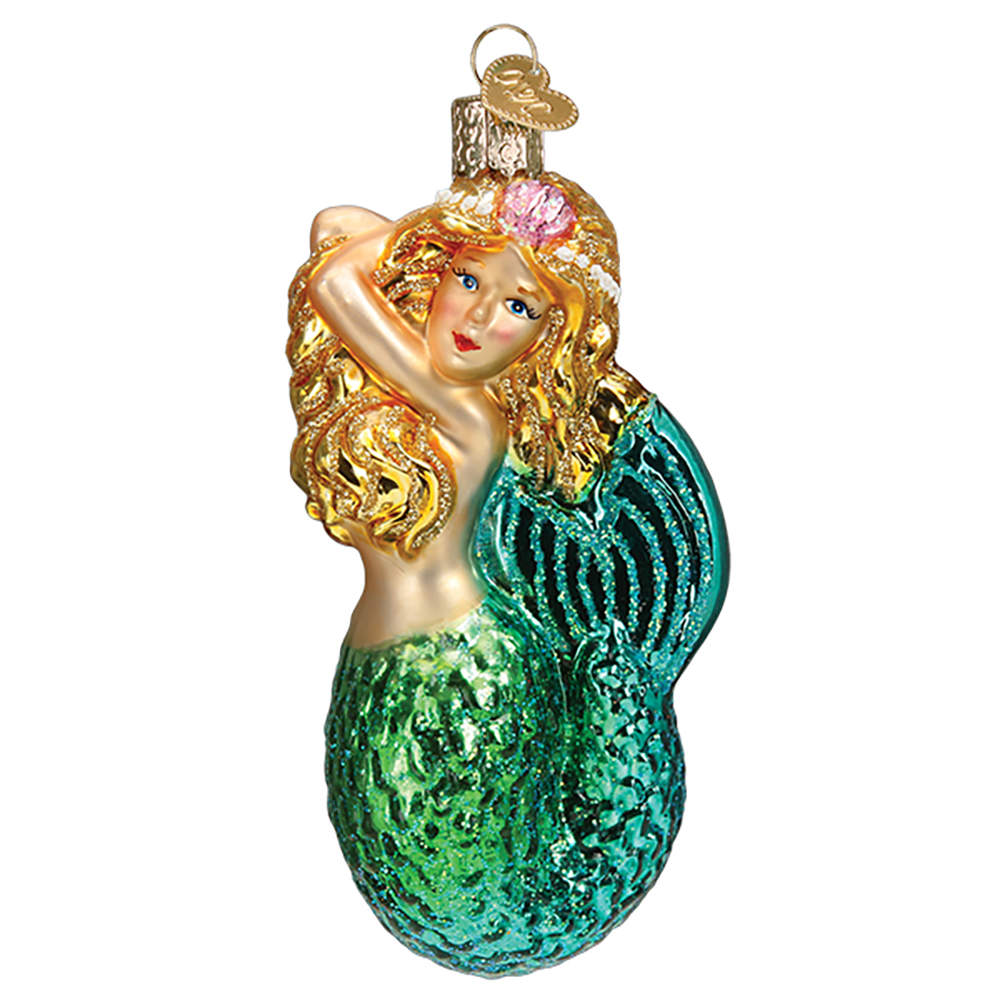 Old World Christmas Seashell Mermaid - No Box Nb3029 by Old World Christmas (Newer)-1