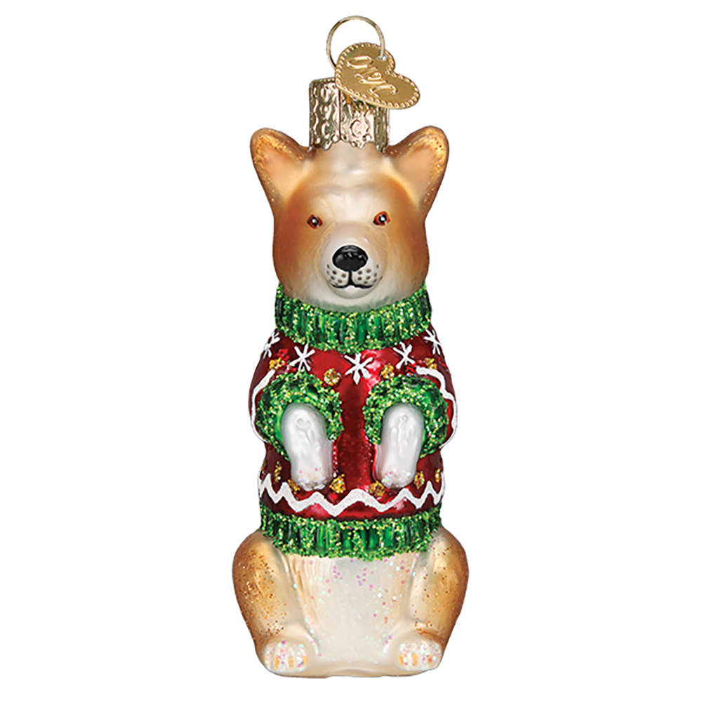 Animals Christmas Corgi - No Box by Old World Christmas (Newer)-1