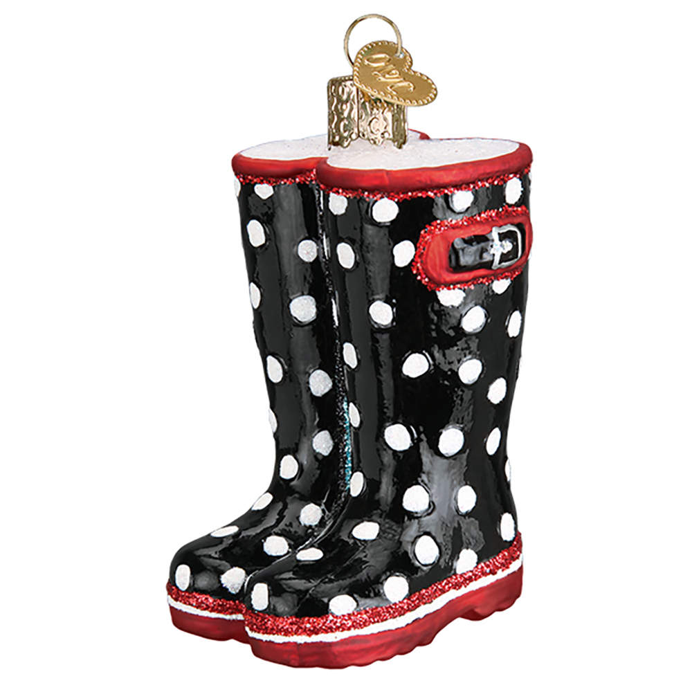 Old World Christmas Rubber Boots - No Box Nb2934 by Old World Christmas (Newer)-1