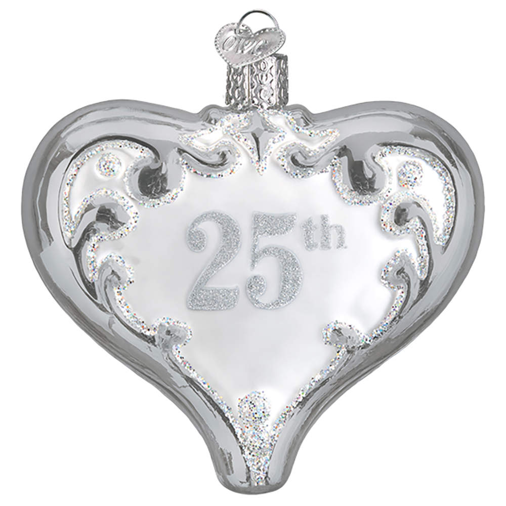 Old World Christmas 25th Anniversary Heart - No Box Nb2906 by Old World Christmas (Newer)-1