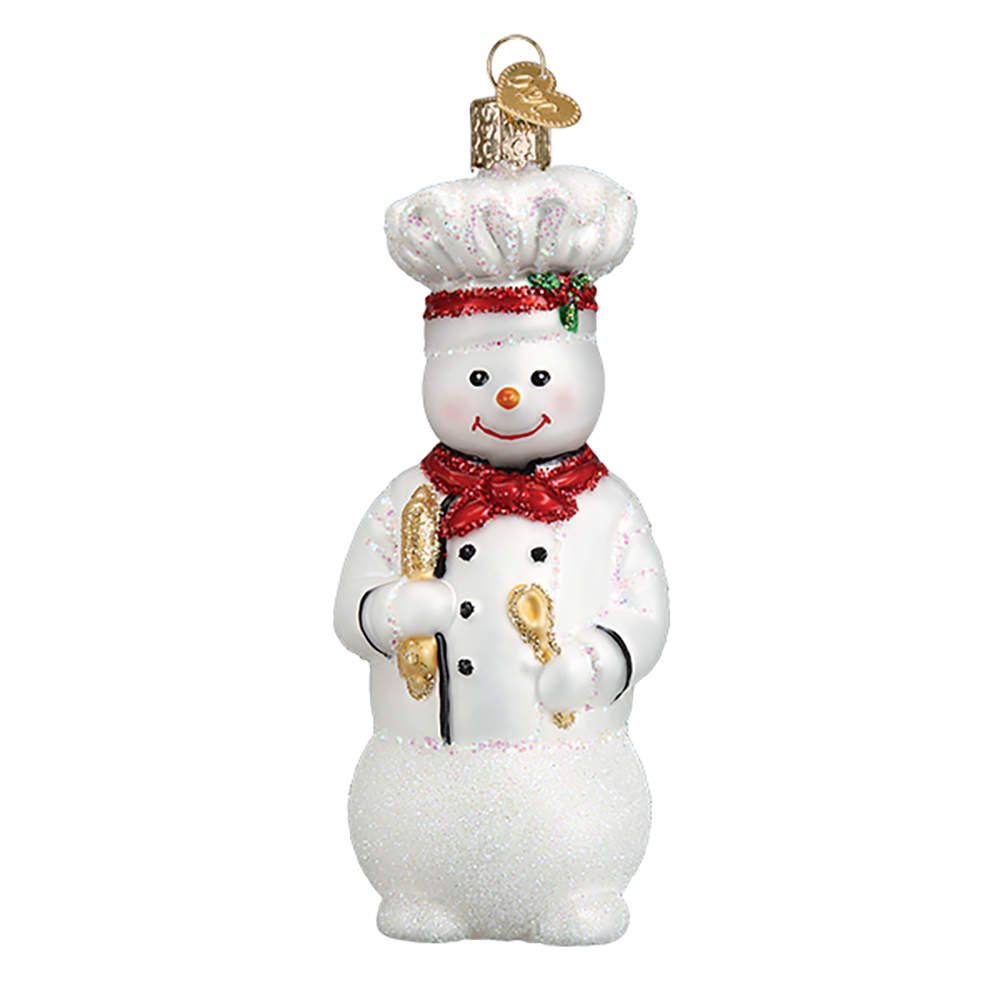 Old World Christmas Snowman Chef - No Box Nb2898 by Old World Christmas (Newer)-1