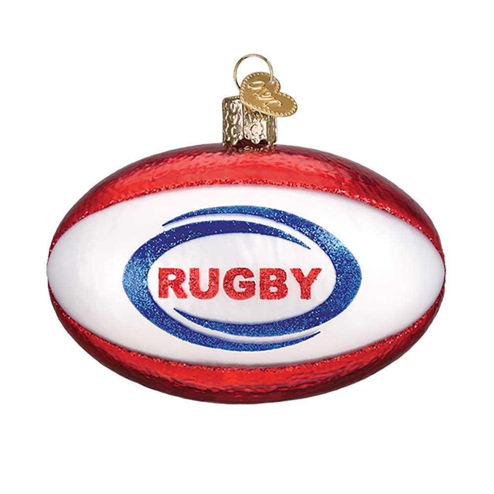 Sports & Recreation Rugby Ball - No Box by Old World Christmas (Newer)-1