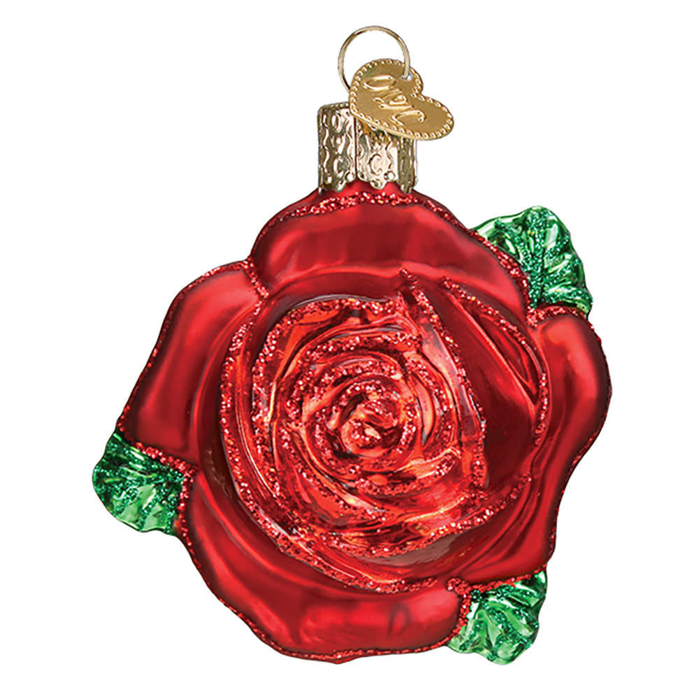 Old World Christmas Red Rose - No Box Nb2842 by Old World Christmas (Newer)-1