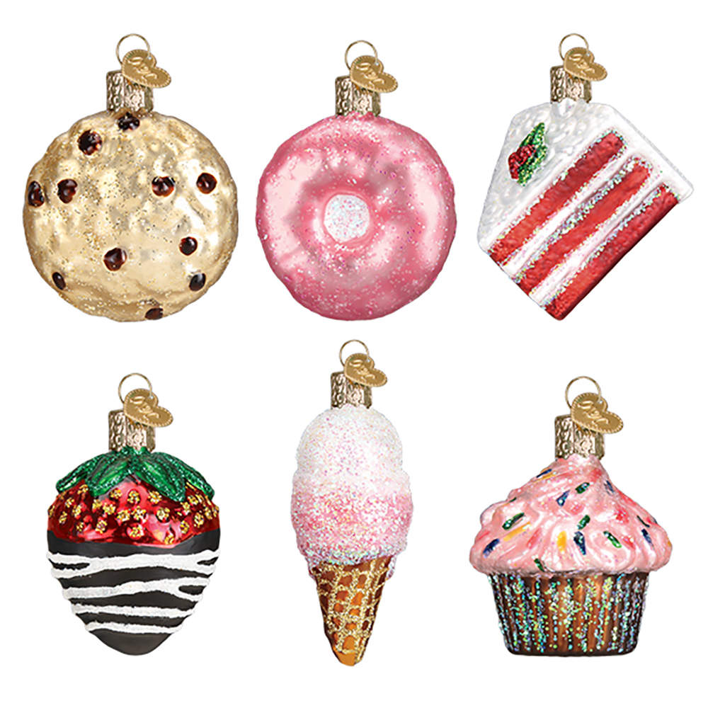 Old World Christmas 6 Pc Mini Dessert Set - No Box Nb2820 by Old World Christmas (Newer)-1