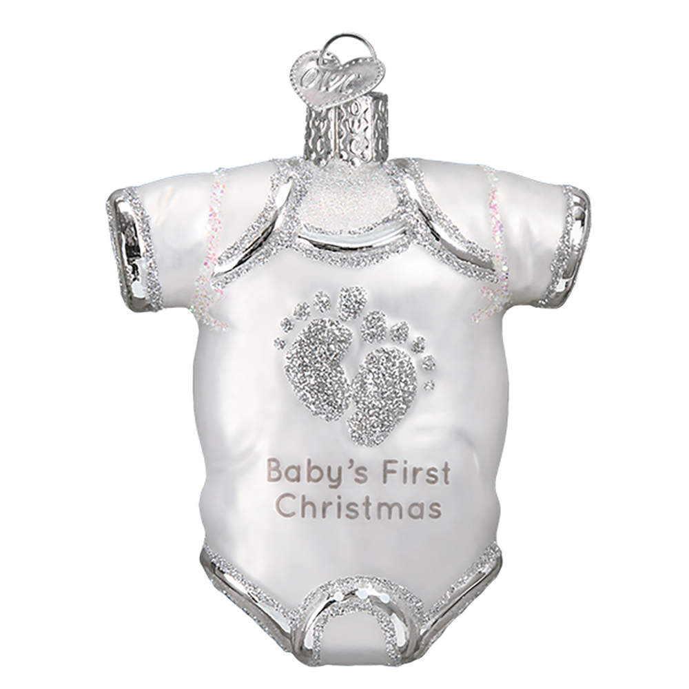 Old World Christmas White Baby Onesie - No Box Nb2752 by Old World Christmas (Newer)-1