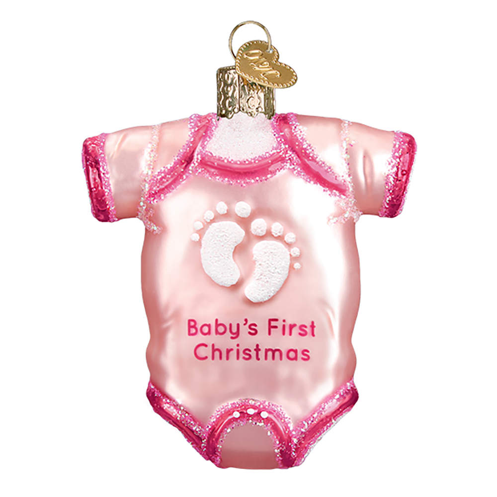 Old World Christmas Pink Baby Onesie - No Box Nb2750 by Old World Christmas (Newer)-1