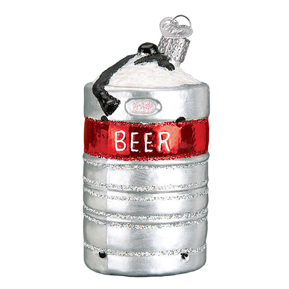 Old World Christmas Aluminum Beer Keg - No Box Nb2731 by Old World Christmas (Newer)-1
