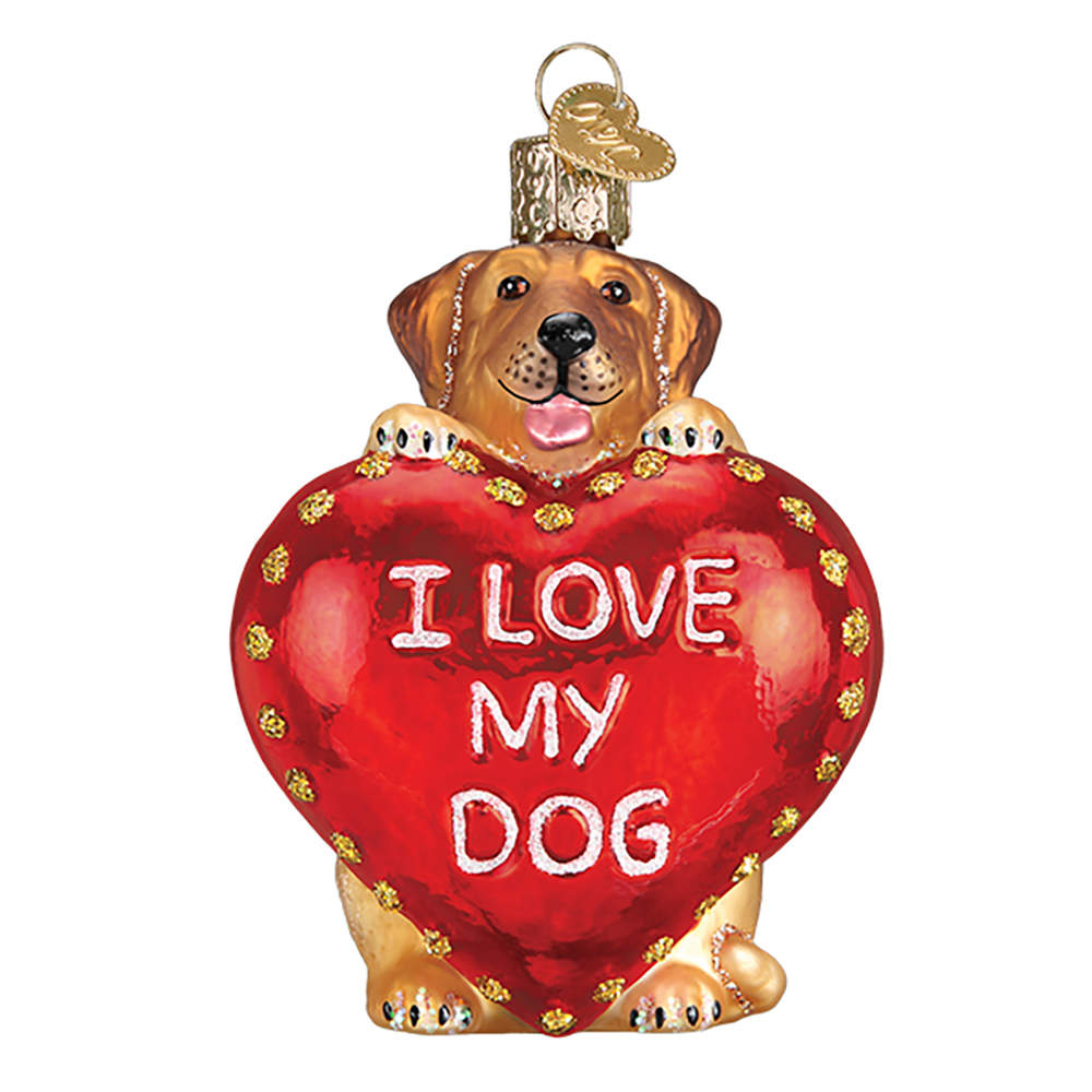 Old World Christmas Heart - I Love My Dog - No Box Nb2729 by Old World Christmas (Newer)-1