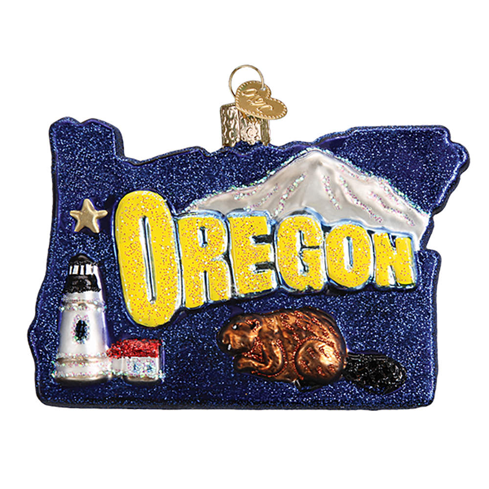 Old World Christmas State Of Oregon Sign - No Box Nb2625 by Old World Christmas (Newer)-1