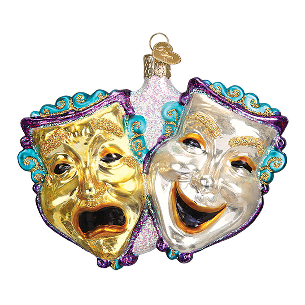 Old World Christmas Comedy And Tragedy - No Box Nb2462 by Old World Christmas (Newer)-1