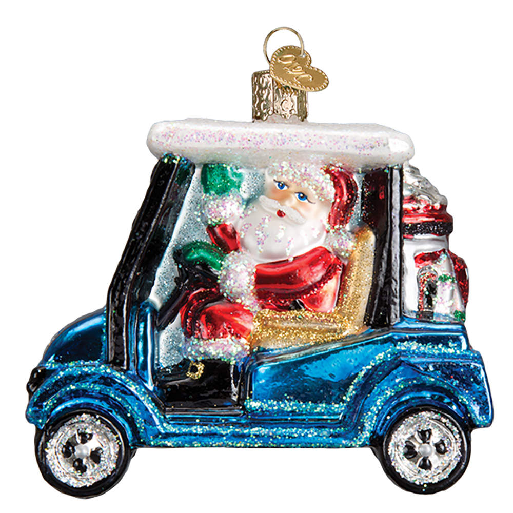 Old World Christmas Golf Cart Santa - No Box Nb2410 by Old World Christmas (Newer)-1
