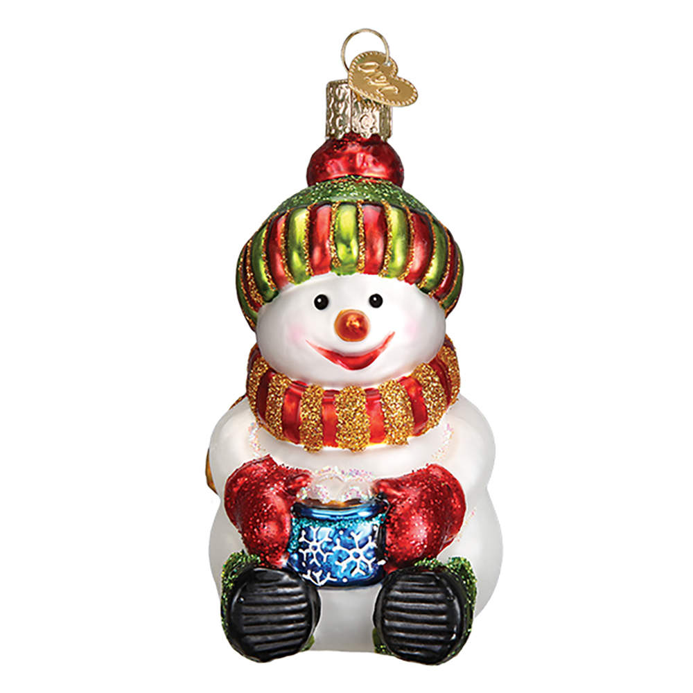 Old World Christmas Snowman With Cocoa - No Box Nb2400 by Old World Christmas (Newer)-1