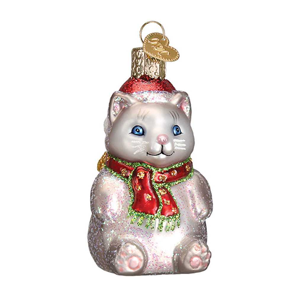 Animals Winter Kitty - No Box by Old World Christmas (Newer)-1