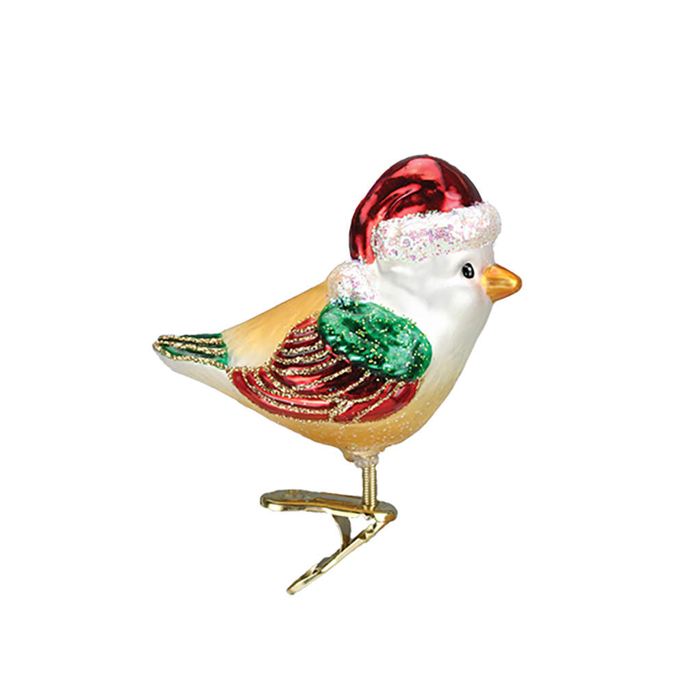 Birds - Clip-On Santa Bird - No Box by Old World Christmas (Newer)-1