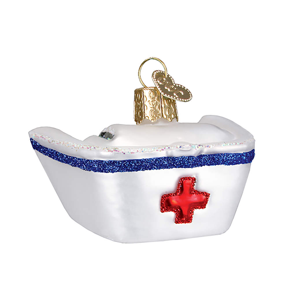 Old World Christmas Nurse's Cap - No Box Nb1772 by Old World Christmas (Newer)-1