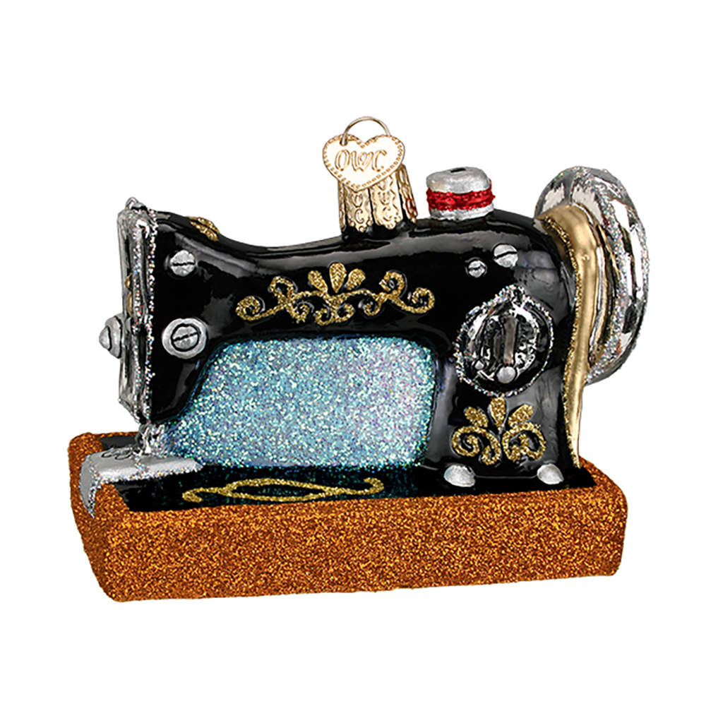 Old World Christmas Sewing Machine - No Box Nb1749 by Old World Christmas (Newer)-1