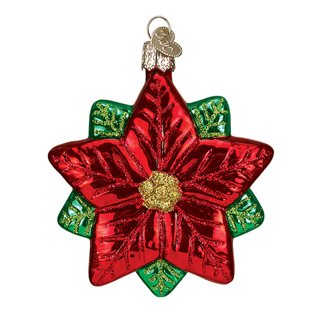Old World Christmas Poinsettia Star - No Box Nb1737 by Old World Christmas (Newer)-1