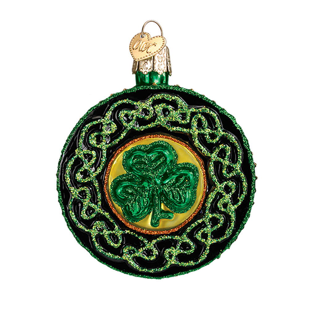 Old World Christmas Celtic Brooch - Shamrock - No Box Nb1639 by Old World Christmas (Newer)-1
