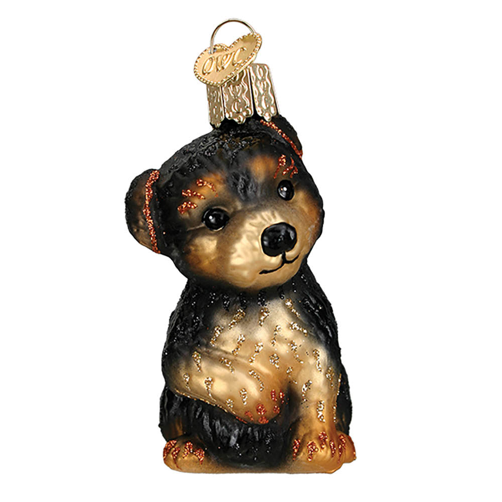 Old World Christmas Yorkie Puppy - No Box Nb 1573 by Old World Christmas (Newer)-1